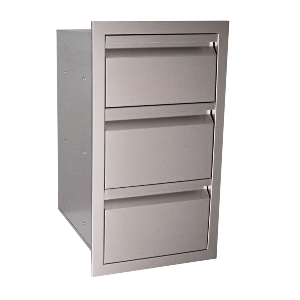 Valiant Stainless Triple Drawer-Fully Enclosed